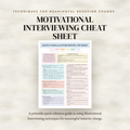 Motivational Interviewing Cheat Sheet: Stages of Change